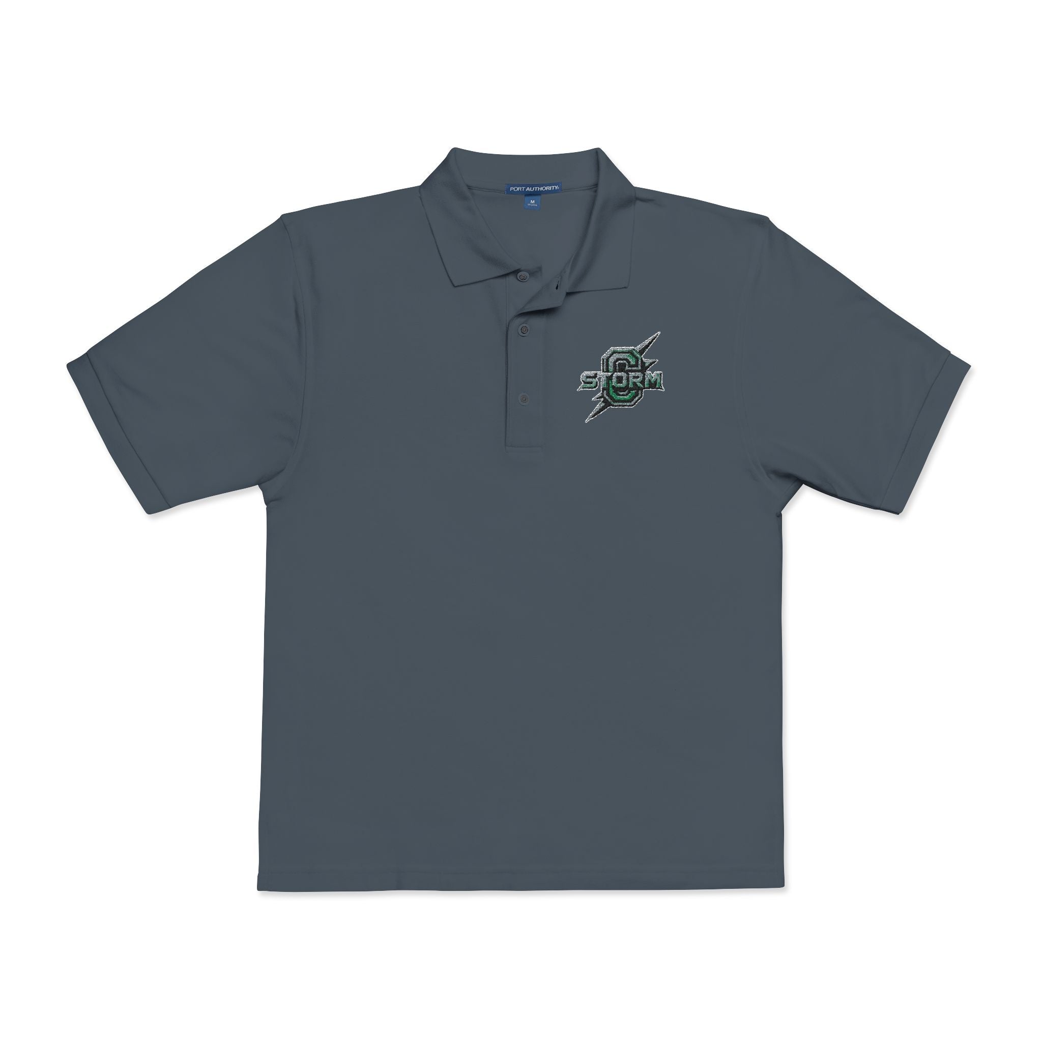 Embroidered Green Skull Polo Shirt