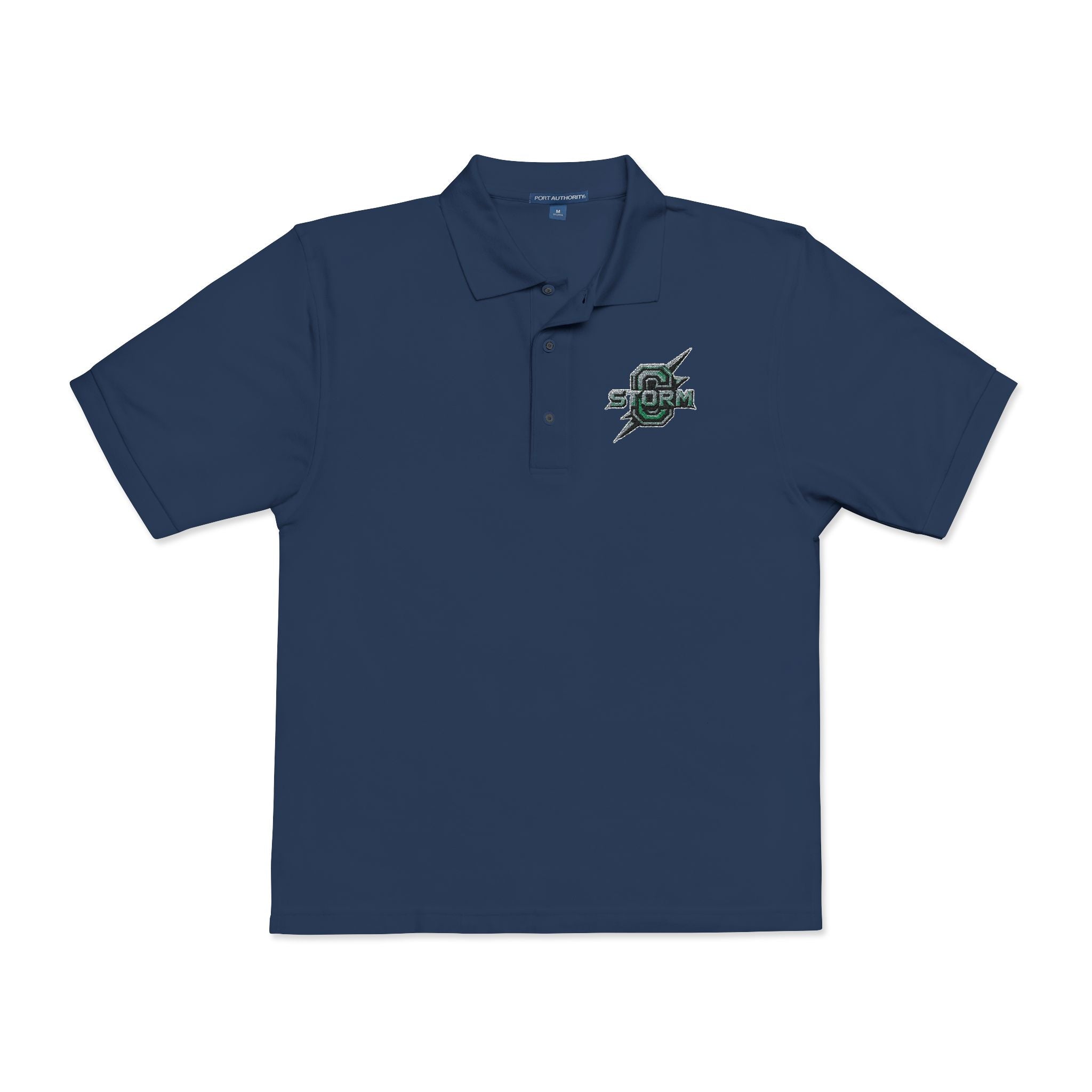 Embroidered Green Skull Polo Shirt