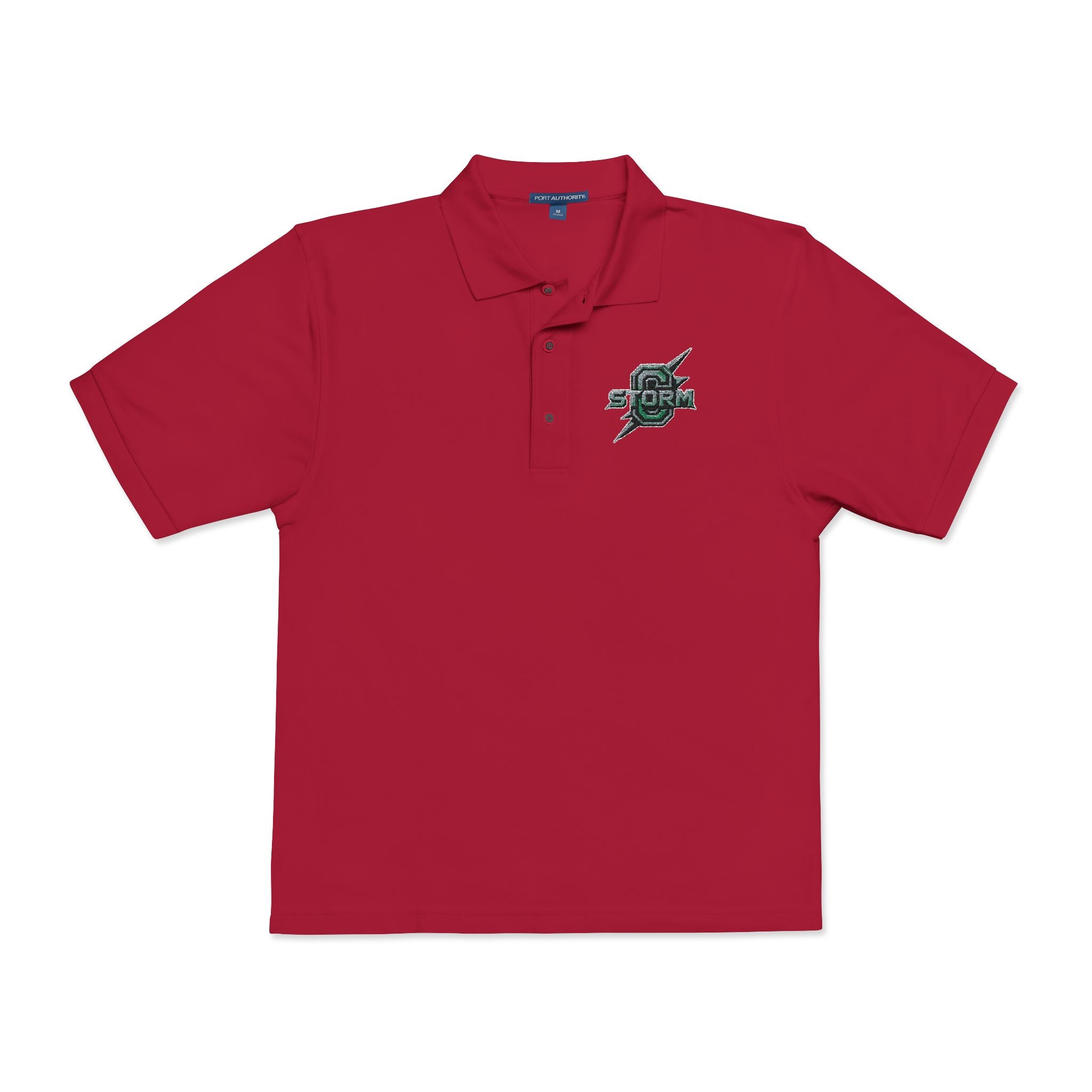 Embroidered Green Skull Polo Shirt
