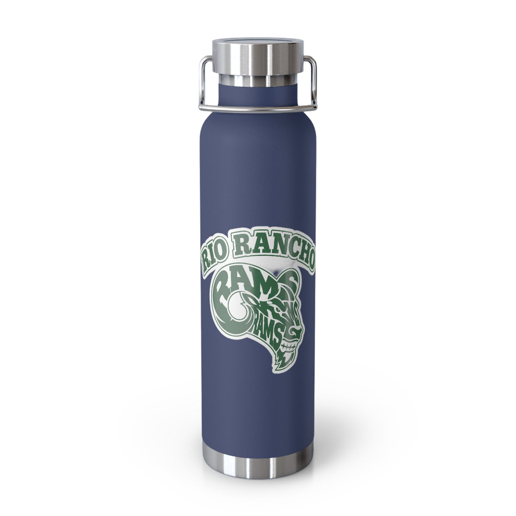 Rio Rancho Rams 22oz Copper Vacuum Insulated Bottle – Team Logo Stainless Water Bottle