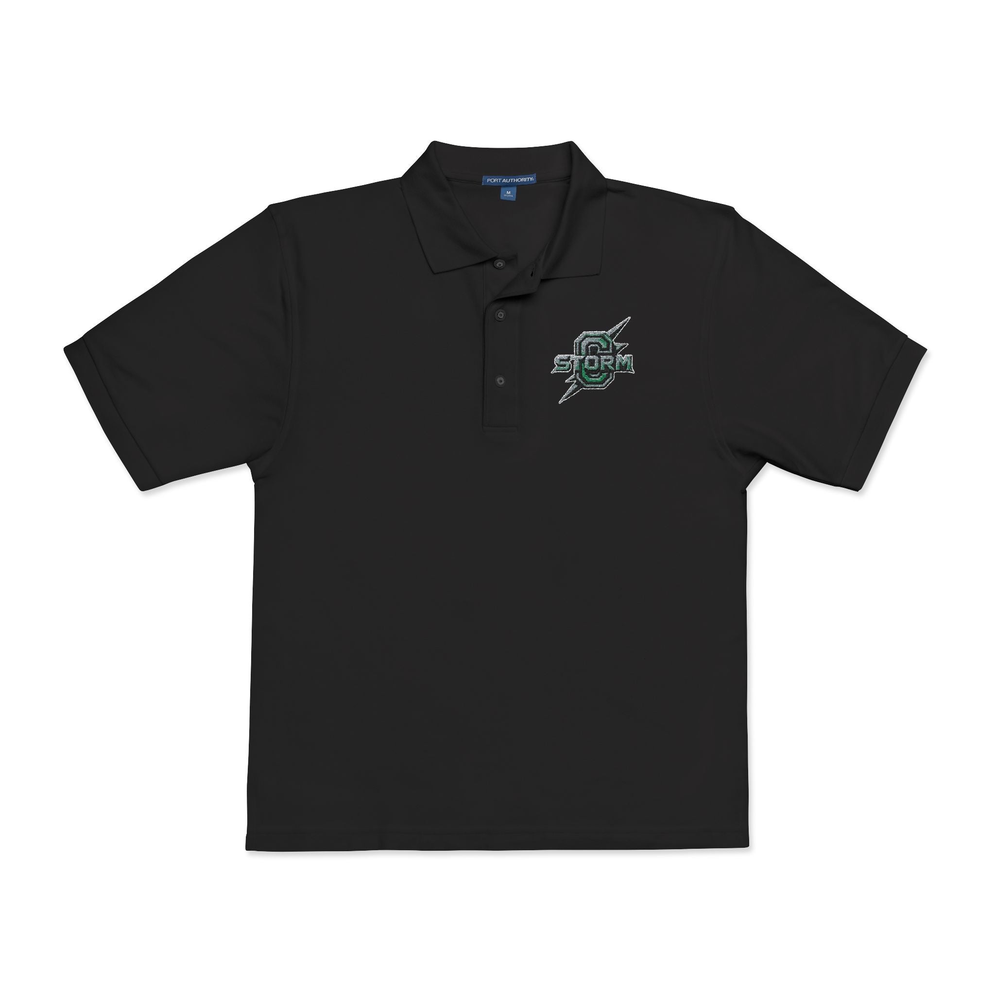 Embroidered Green Skull Polo Shirt